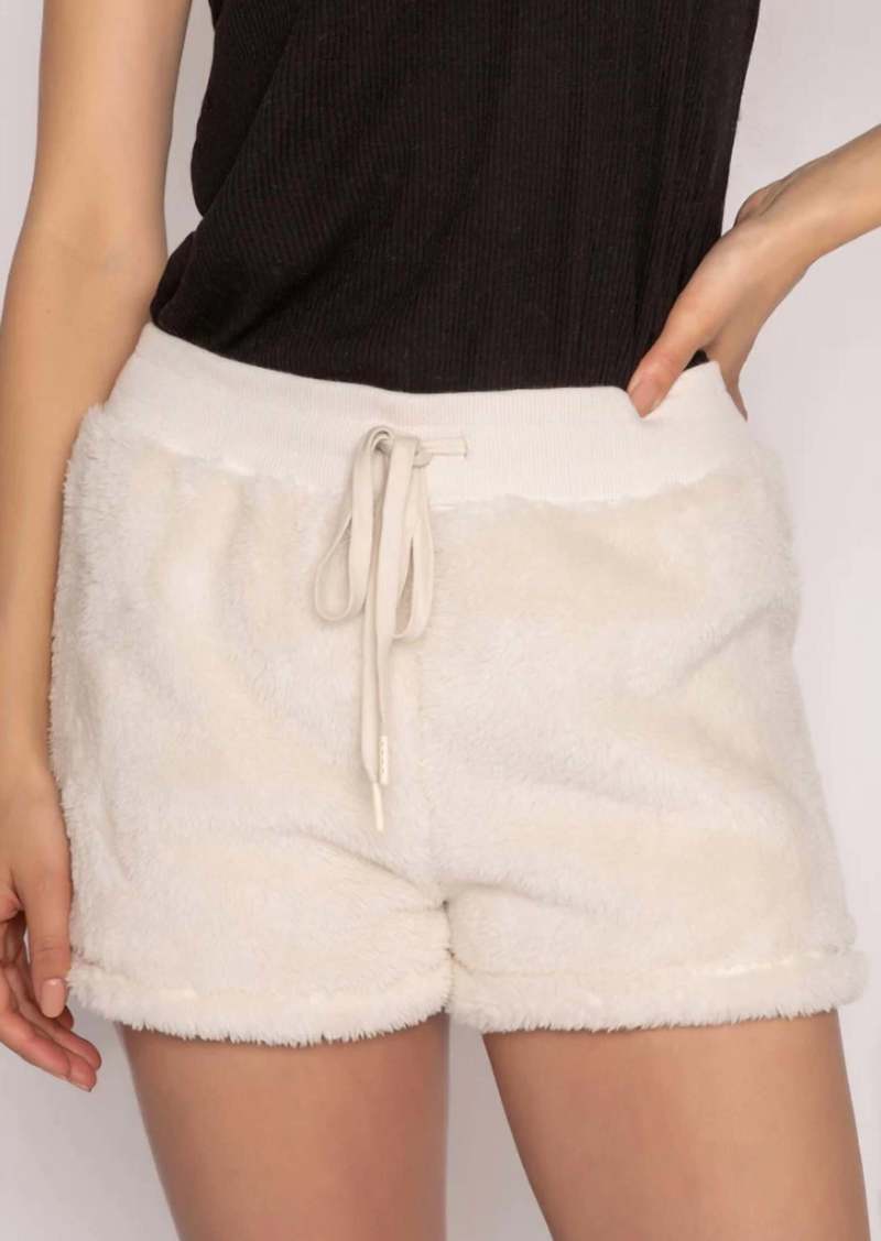 PJ Salvage Lets Get Cozy Shorts In Stone