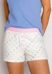 PJ Salvage Mad Love Pajama Short In White Multi
