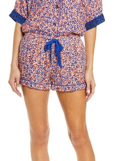 PJ Salvage Blueberry Fields Floral Print Drawstring Pajama Shorts in Multi at Nordstrom