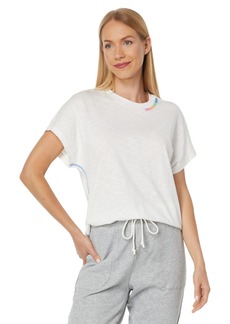 PJ Salvage Loungewear Neon Stripes Short Sleeve T-Shirt  SM (Women's 4) Apparel