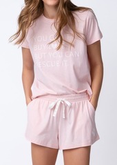 PJ Salvage Rescued Love Cotton Blend Short Pajamas