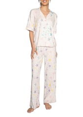 Pj Salvage Star Splatter Pajama Pants Set With Headband