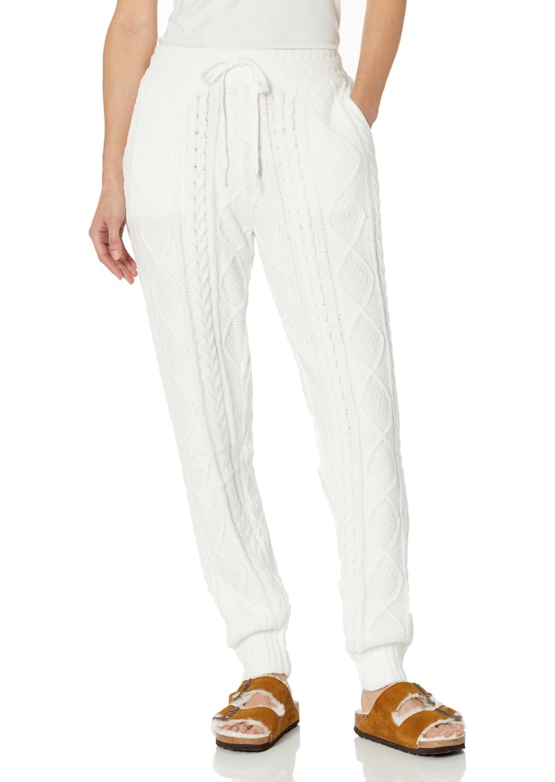 PJ Salvage Women's Loungewear Cable Crew Lounge Banded Pant  M