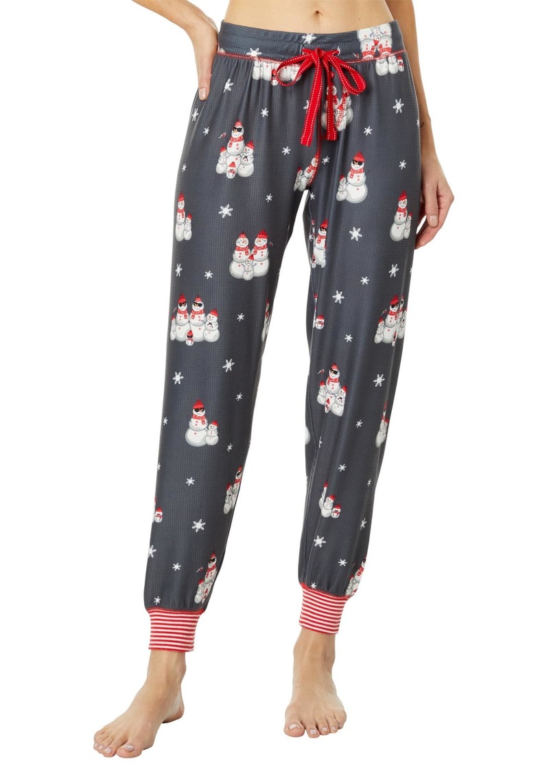 PJ Salvage Women's Loungewear Chillin with My Snowmies Jammie Pant  L