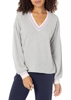 PJ Salvage womens Loungewear Cute Button Long Sleeve Pajama Top   US