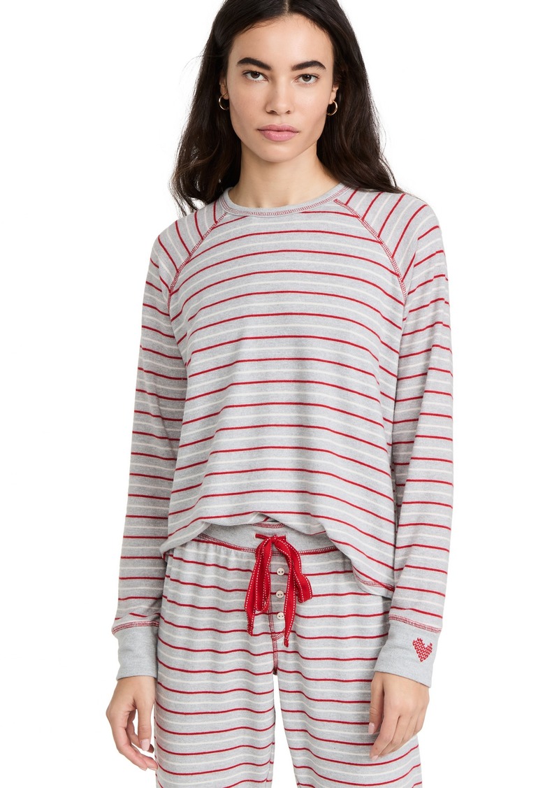 PJ Salvage womens Loungewear Frosted Fairisle Long Sleeve Pajama Top   US