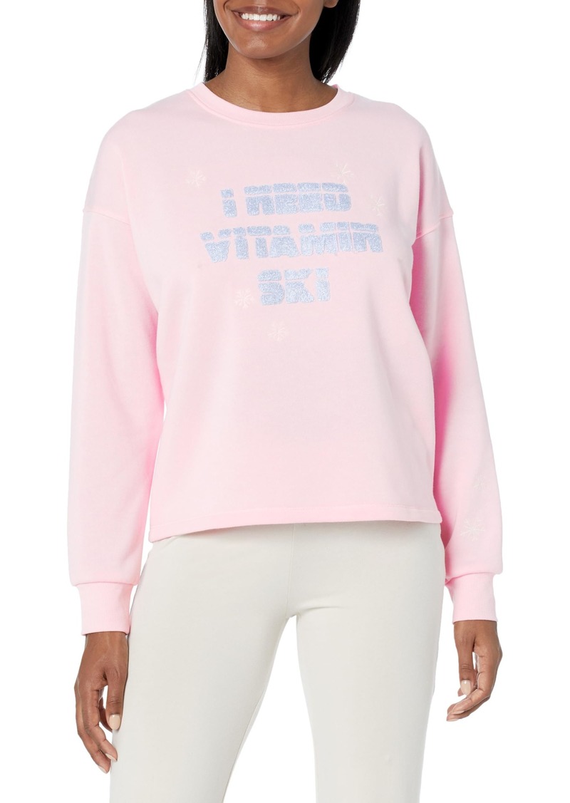 PJ Salvage Women's Loungewear in Need of Vitamin Ski Long Sleeve Top  S