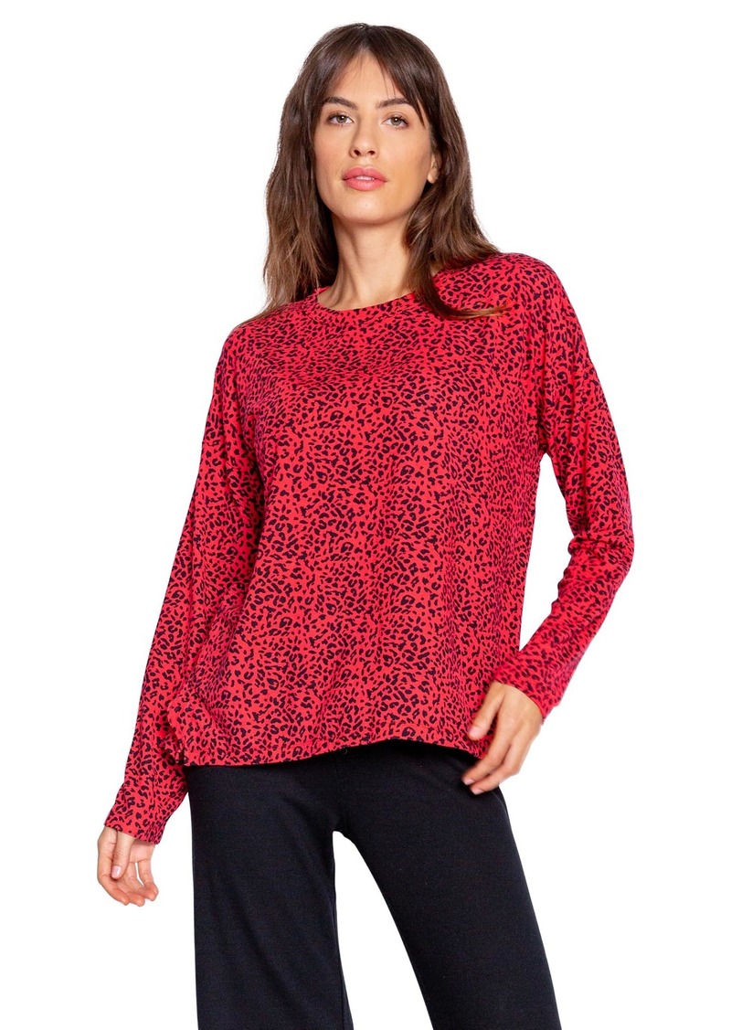 PJ Salvage Women's Loungewear Leopard Love Long Sleeve Top  XL