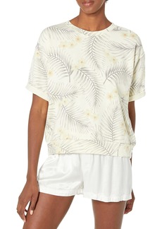 PJ Salvage womens Loungewear Paradise Dreams Short Sleeve T-shirt Pajama Top   US