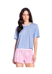 PJ Salvage Women's Loungewear Playful Prints Short Sleeve T-Shirt  XS