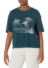 PJ Salvage Women's Loungewear Shake Palms Short Sleeve T-Shirt  XL