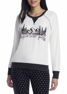 PJ Salvage Women's Loungewear Snow Dot Long Sleeve Top  XS