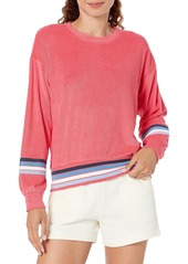 PJ Salvage Women's Loungewear Sporty Stripe Long Sleeve Top  S
