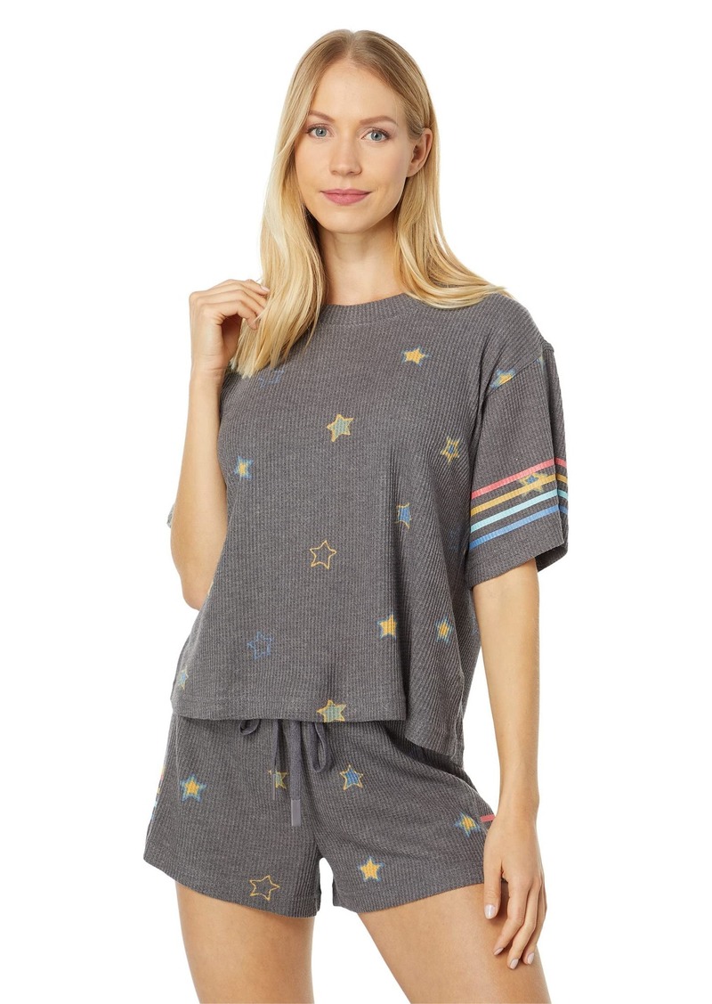 PJ Salvage womens Loungewear Star of the Show Short Sleeve T-shirt Pajama Top   US