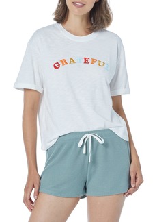 PJ Salvage womens Loungewear Stripe Rite Short Sleeve T-shirt Pajama Top   US