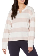 PJ Salvage Women's Loungewear Striped Harbor Long Sleeve Top  S