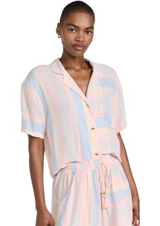 PJ Salvage womens Loungewear Sunset Stripes Short Sleeve T-shirt Pajama Top   US