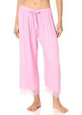 PJ Salvage Women's Loungewear Watercolor Bloom Cropped Pant  S