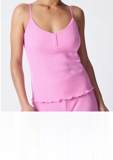 PJ Salvage Reloved Rib Camisole In Pink Rose