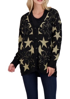 PJ Salvage Shinning Star Womens Knit Cozy Cardigan Sweater