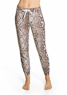 PJ Salvage Snake Bite Feather Knit Jogger In Cocoa