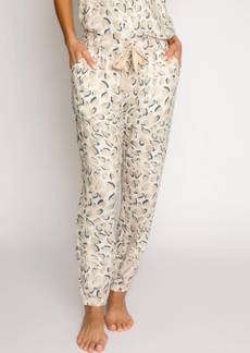PJ Salvage Wild About You Banded Jogger In Oatmeal