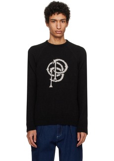 Pop Trading Company Black 'Pop' Initials Sweater
