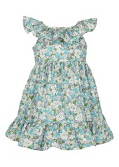 Infant Girl's Popatu Floral Print Ruffle Collar Dress