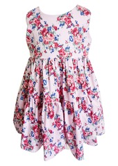 Infant Girl's Popatu Floral Print Tiered Dress