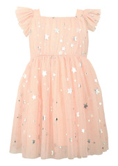 Infant Girl's Popatu Foil Star Tulle Dress