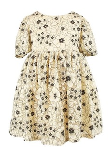 Popatu Kids' Floral Puff Sleeve Lace Dress