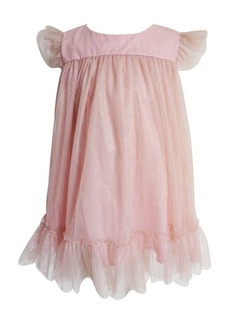 Popatu Flutter Sleeve Shimmer Dress