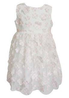 Popatu Kids' 3D Floral Appliqué Tulle Dress