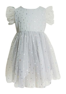 Popatu Kids' Diamond Foil Tulle Party Dress