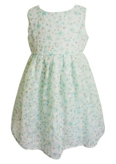 Popatu Kids' Floral Embroidered Tulle Overlay Dress