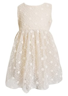 Popatu Kids' Floral Embroidered Tulle Overlay Dress