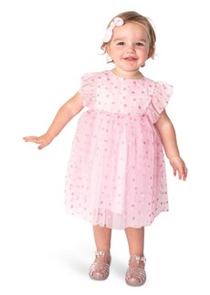 Popatu Kids' Glitter Dot Ruffle Party Dress