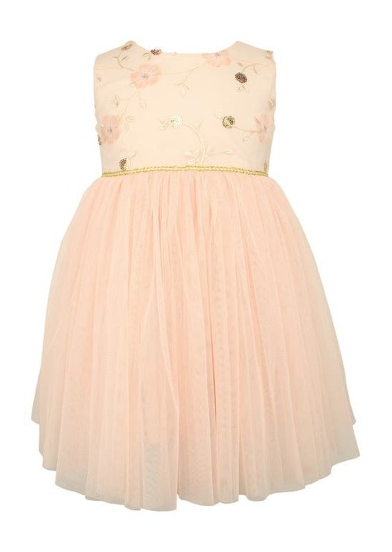 Popatu Kids' Sequin & Embroidered Bodice Tulle Dress