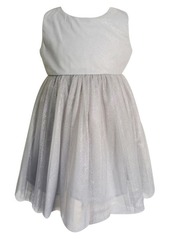 Popatu Kids' Shimmer Tulle Overlay Party Dress