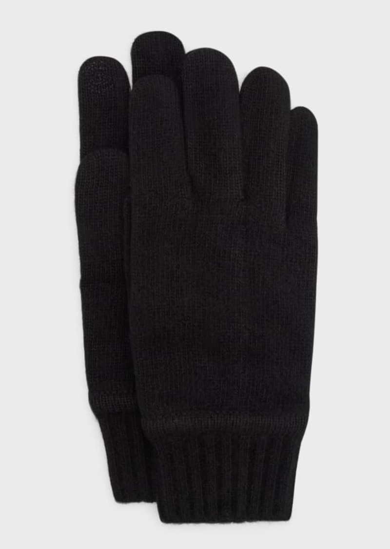 Portolano Men's Cashmere Knit Smartphone-Touch Gloves