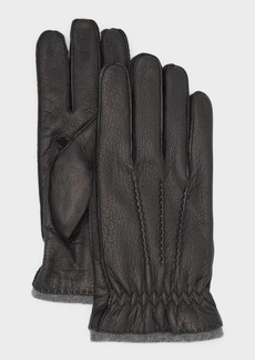 Portolano Men's Cashmere-Lined Nappa Leather Gloves