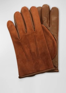 Portolano Men's Suede & Smooth Leather Gloves