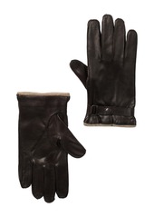 Portolano Nappa Leather Belted Gloves in Teak/nile Brown at Nordstrom Rack