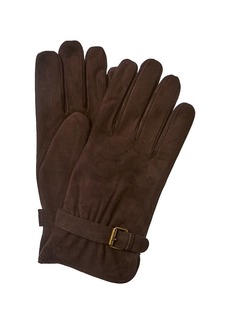 Portolano Belt Buckle Wool-Lined Suede Gloves