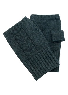 Portolano Cable Knit Fingerless Gloves in Black at Nordstrom Rack