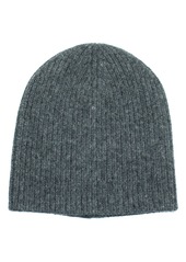 Portolano Cashmere Ribbed Beanie in Brown Choco at Nordstrom Rack