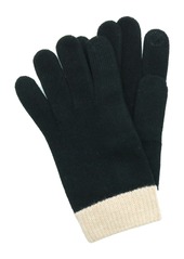 Portolano Colorblock Cashmere & Wool Tech Gloves in Black/Timber at Nordstrom Rack