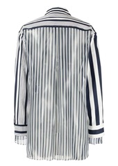 Ports 1961 double-layer stripe-pattern shirt