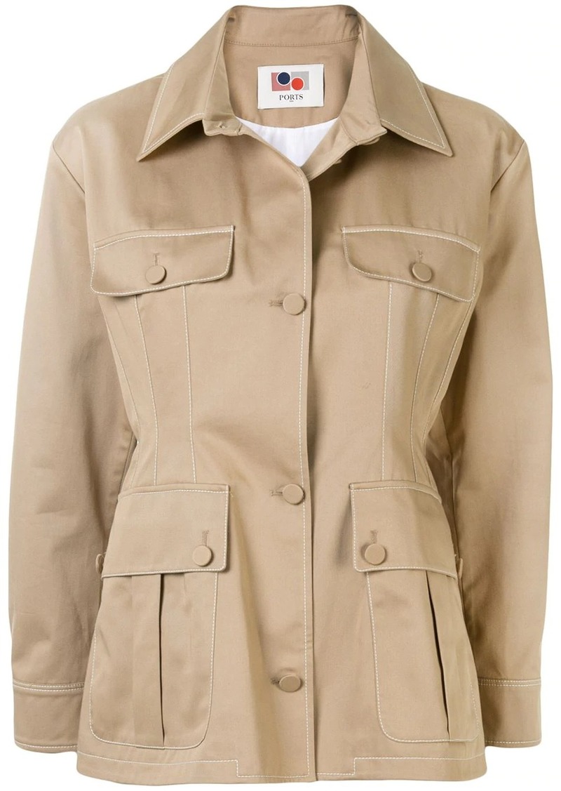 Ports 1961 flap-pocket military jacket | Outerwear
