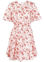 Ports 1961 floral-print gathered mini-dress